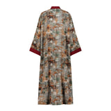 'Stillness' Silk Kimono With Mosaic Pattern