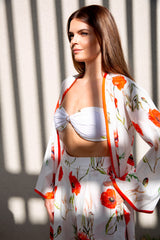 'Dreamy Poppy Fields' Kimono Set
