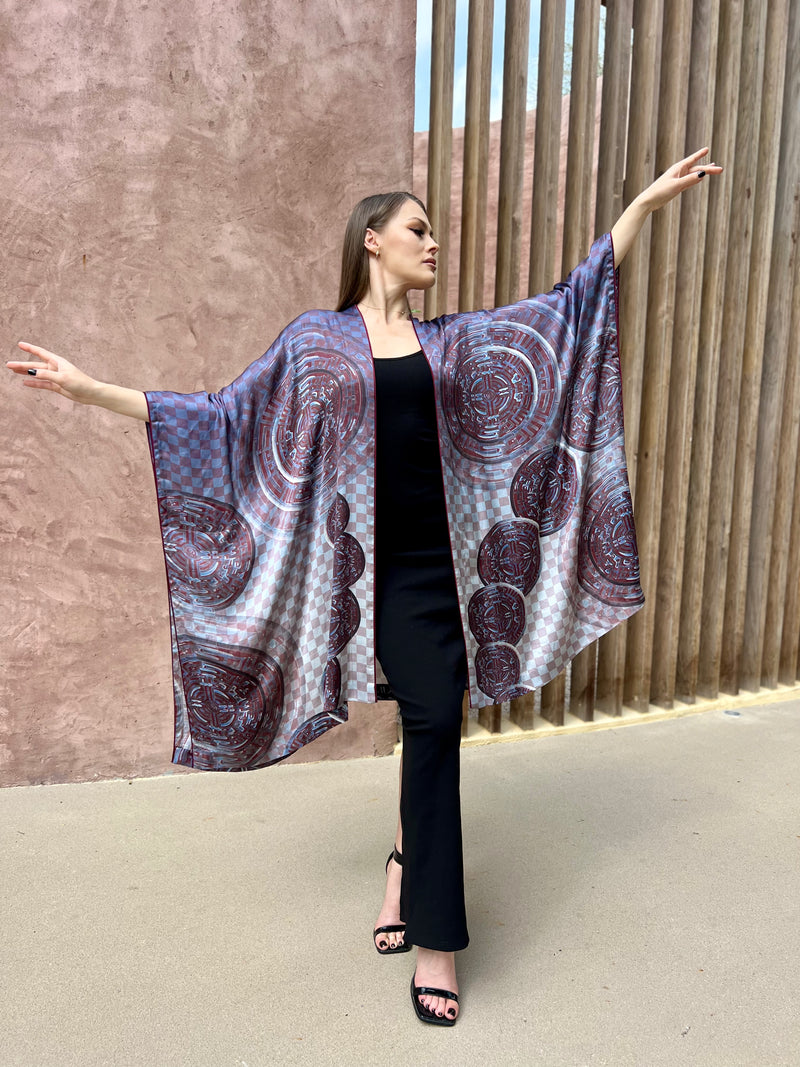 Labyrinth Silk Kimono