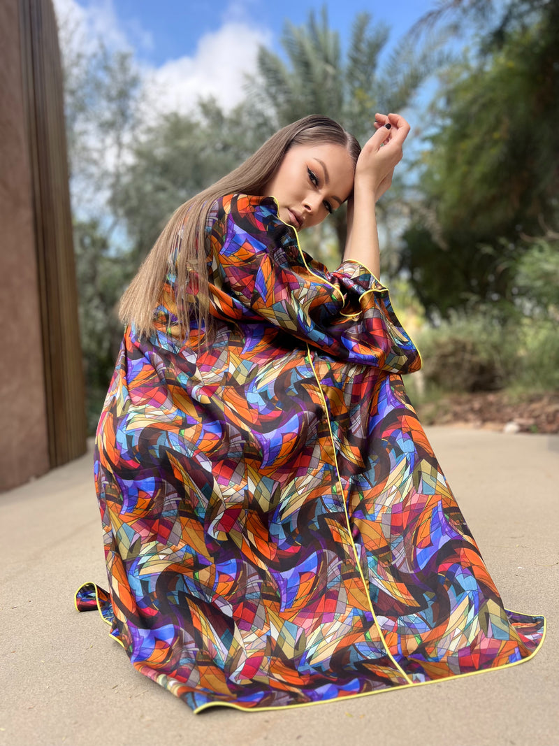 Mosaic Silk Kimono