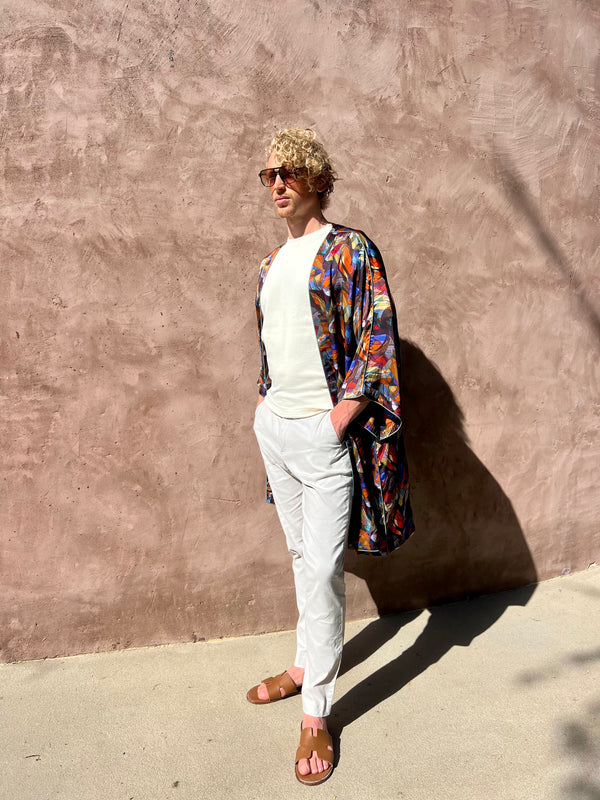 Unisex "Mosaic" Luxury Silk Kimono