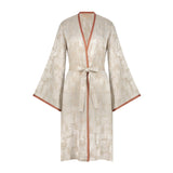 'Abundant' Linen Kimono With Shimmering Jacquard Pattern