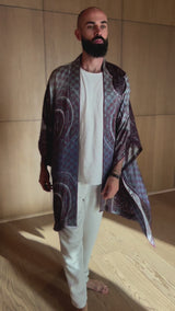 Labyrinth Silk Kimono