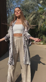 Fibonacci Spiral Silk Kimono